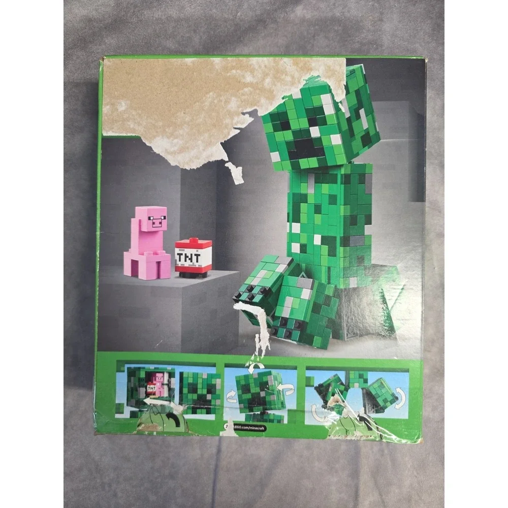 LEGO Minecraft The Creeper Gaming Kids Building Toy 21276 New Damaged Box